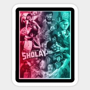 Sholay colour shades Sticker